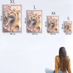 Soft Ivory Flowing Relief metal wall art print, view 6