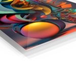 Colorful Geometric Balance metal wall art print, view 2
