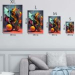 Colorful Geometric Balance metal wall art print, view 6