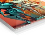 Fragmented Figures in Motion metal wall art print, view 2