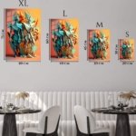 Fragmented Figures in Motion metal wall art print, view 6