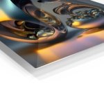 Black Gold Fluid Sculptures metal wall art print, view 2