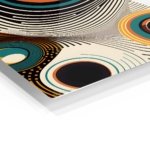 Retro Optical Circle Waves metal wall art print, view 2