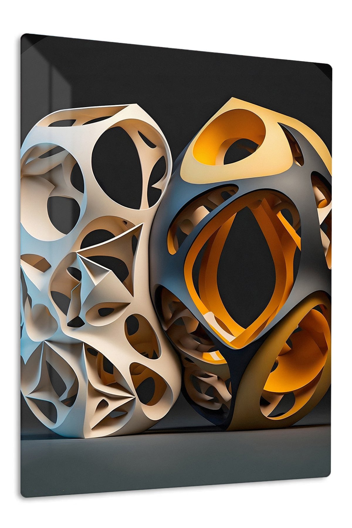 Openwork Organic Forms metal wall art print