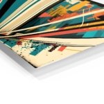 Teal Velocity Ribbons metal wall art print, view 2