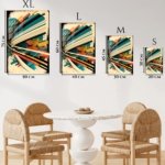 Teal Velocity Ribbons metal wall art print, view 6