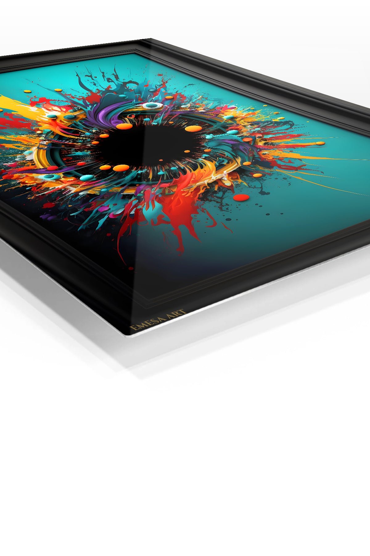 Chromatic Void Burst metal wall art print, view 2