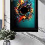 Chromatic Void Burst metal wall art print, view 4