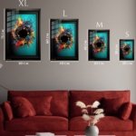 Chromatic Void Burst metal wall art print, view 6