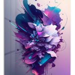 Electric Bloom Abstraction metal wall art print