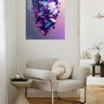 Electric Bloom Abstraction metal wall art print, view 5