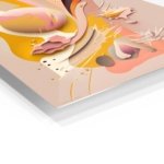 Sculpted Saffron Reverie metal wall art print, view 2