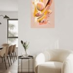 Sculpted Saffron Reverie metal wall art print, view 5