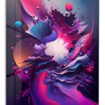 Radiant Fluid Orbit metal wall art print
