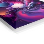 Radiant Fluid Orbit metal wall art print, view 2