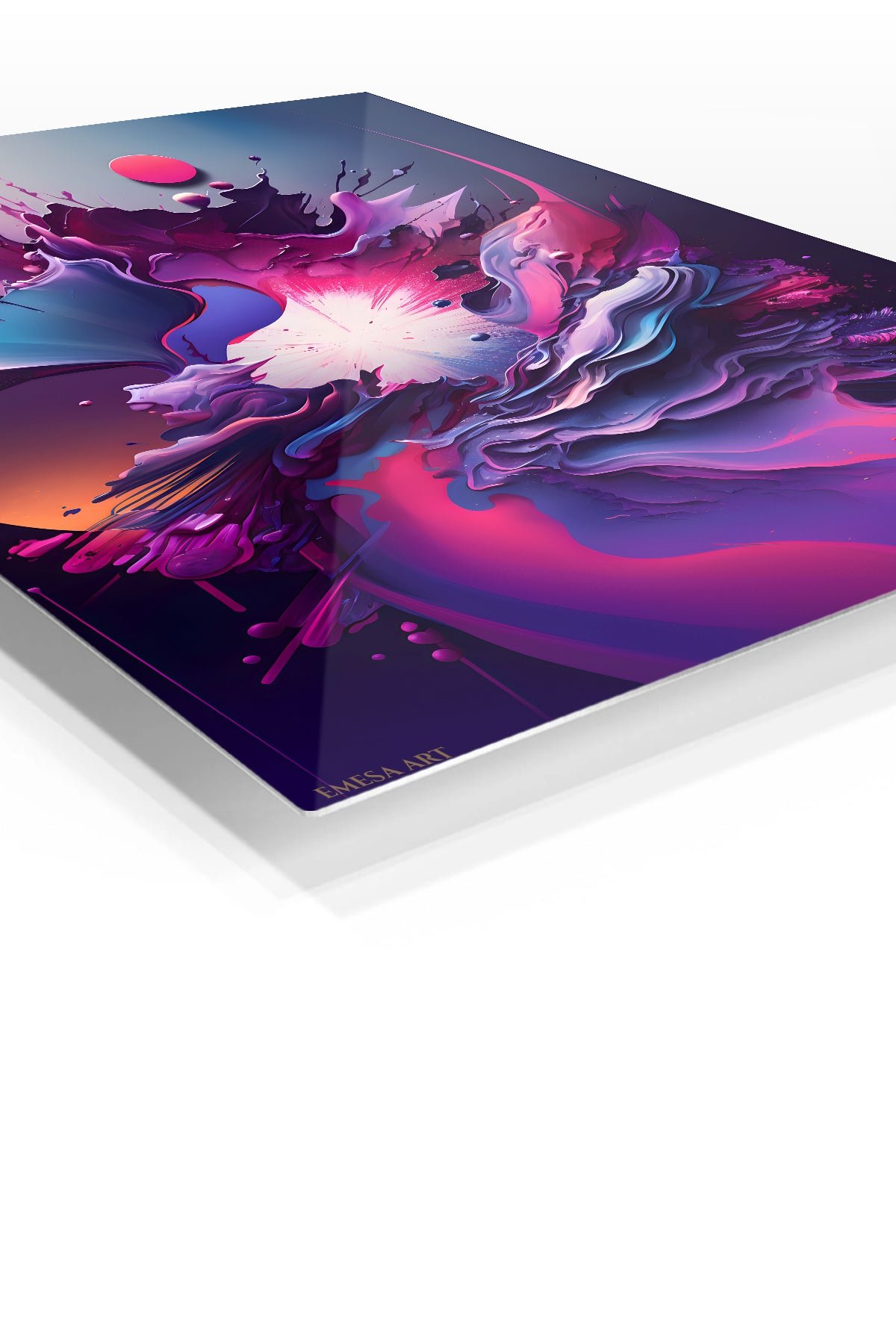Radiant Fluid Orbit metal wall art print, view 2