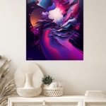 Radiant Fluid Orbit metal wall art print, view 4