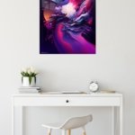 Radiant Fluid Orbit metal wall art print, view 5