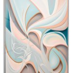 Pastel Ribbon Currents metal wall art print