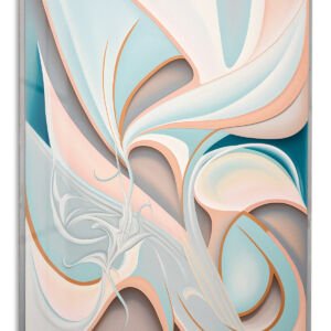 Pastel Ribbon Currents metal wall art print