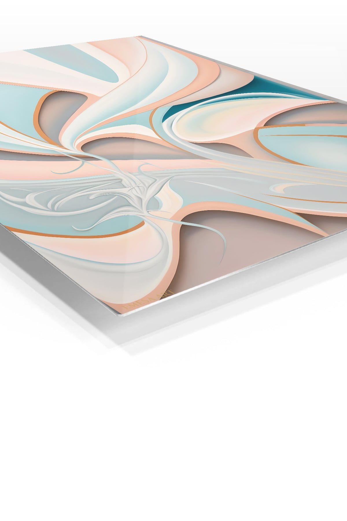 Pastel Ribbon Currents metal wall art print, view 2