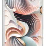 Pastel Paper Wave Abstraction metal wall art print