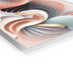 Pastel Paper Wave Abstraction metal wall art print, view 2