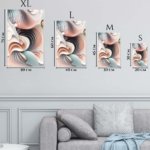 Pastel Paper Wave Abstraction metal wall art print, view 6