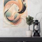Pastel Orbital Ribbons metal wall art print, view 4