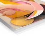 Golden Petals in Motion metal wall art print, view 2