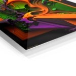 Neon Fluid Geometry metal wall art print, view 2