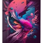 Celestial Bloom Drift metal wall art print