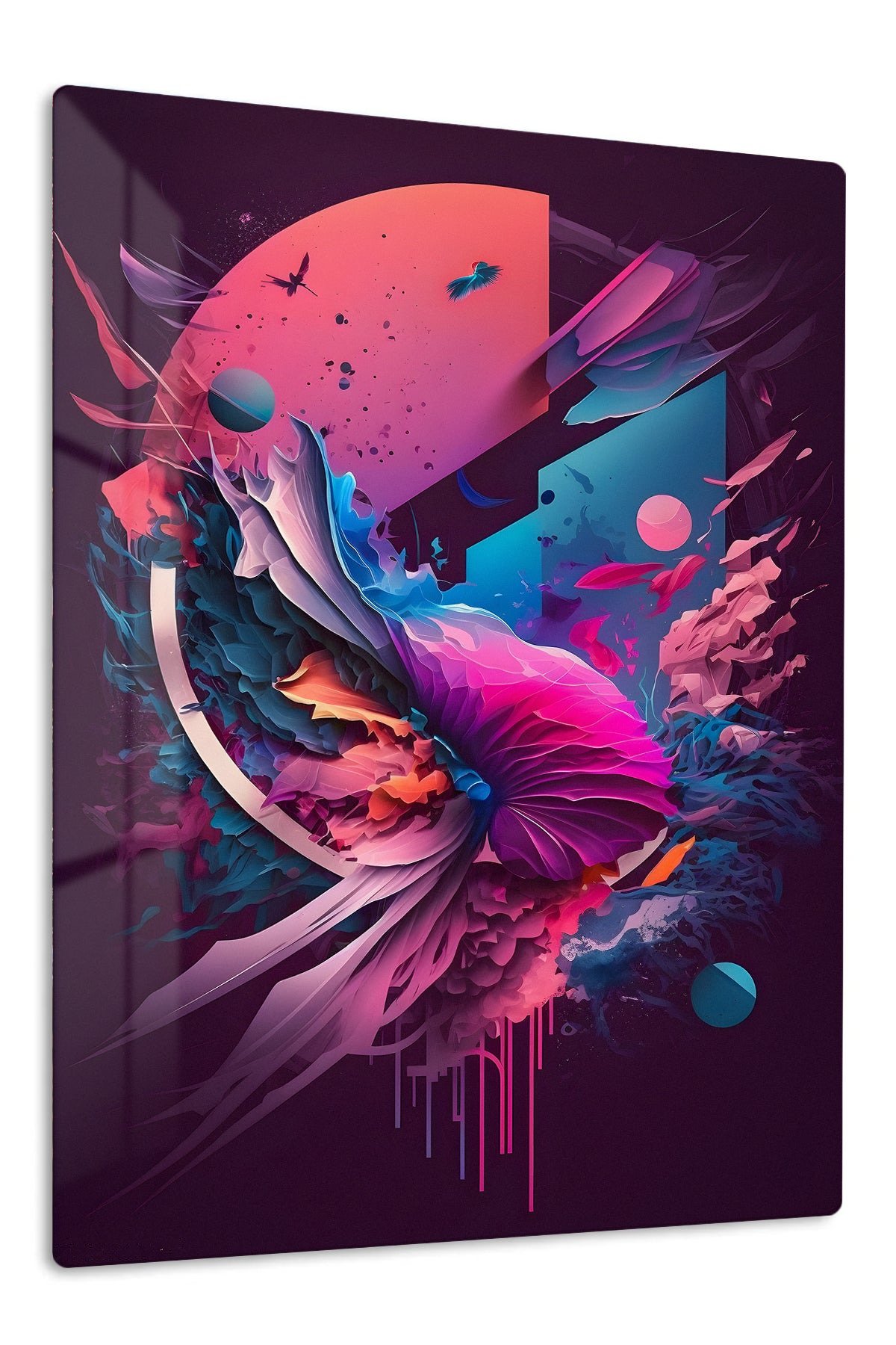 Celestial Bloom Drift metal wall art print