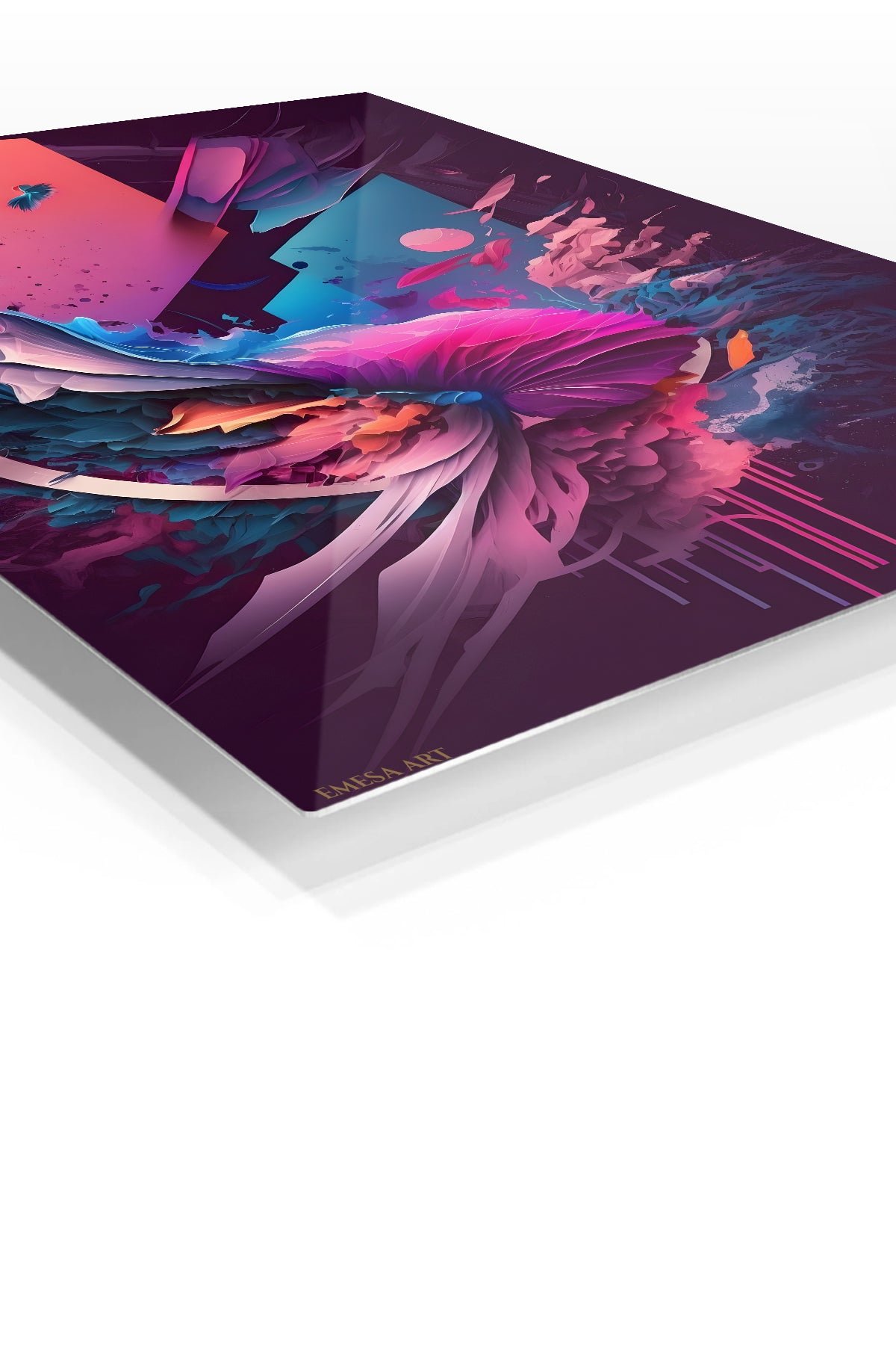 Celestial Bloom Drift metal wall art print, view 2