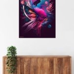 Celestial Bloom Drift metal wall art print, view 5