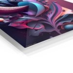 Neon Biomorphic Flow metal wall art print, view 2