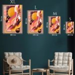 Golden Botanical Geometry metal wall art print, view 6