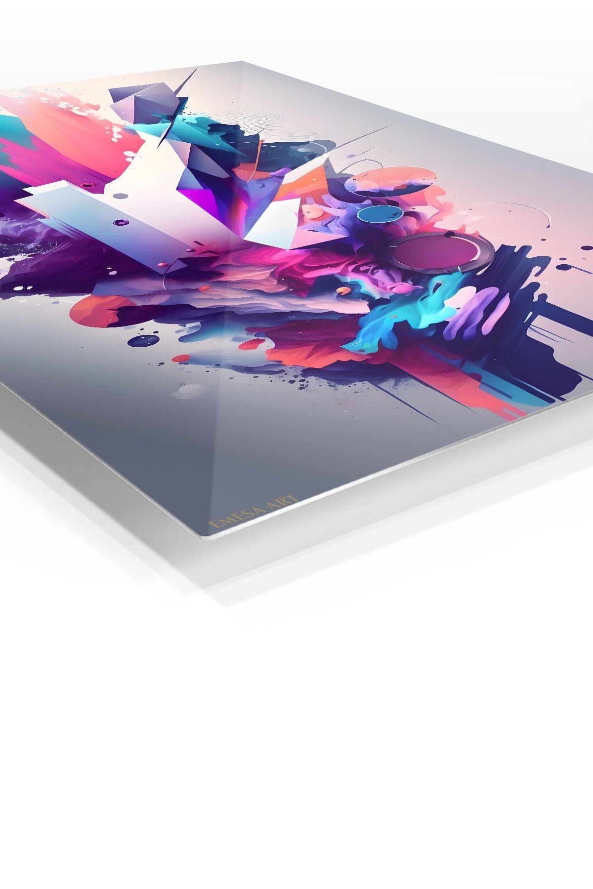 Chromatic Geometric Surge metal wall art print, view 2