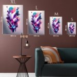 Chromatic Geometric Surge metal wall art print, view 6