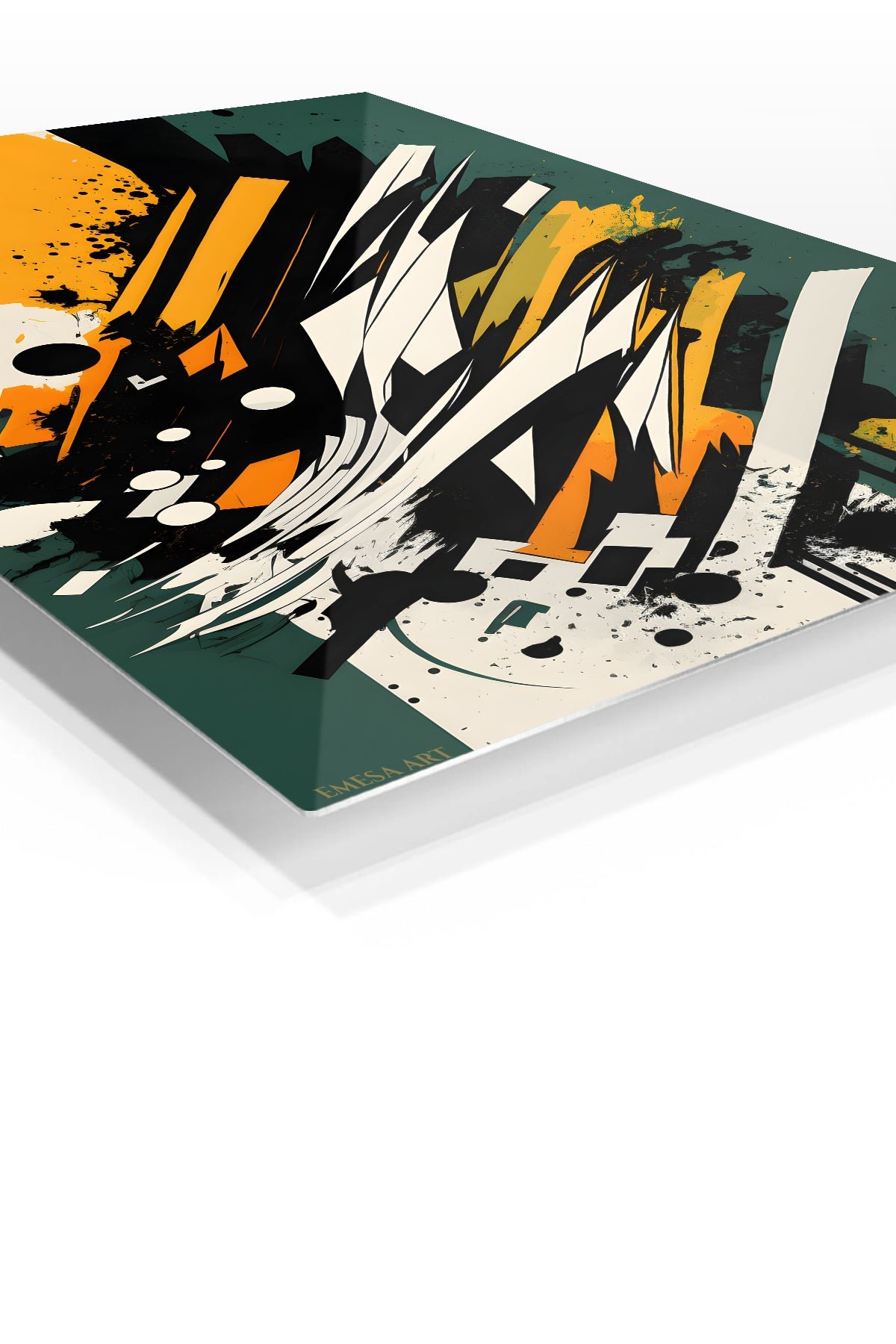 Amber Velocity Fragments metal wall art print, view 2