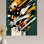 Amber Velocity Fragments metal wall art print, view 4