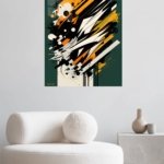 Amber Velocity Fragments metal wall art print, view 5