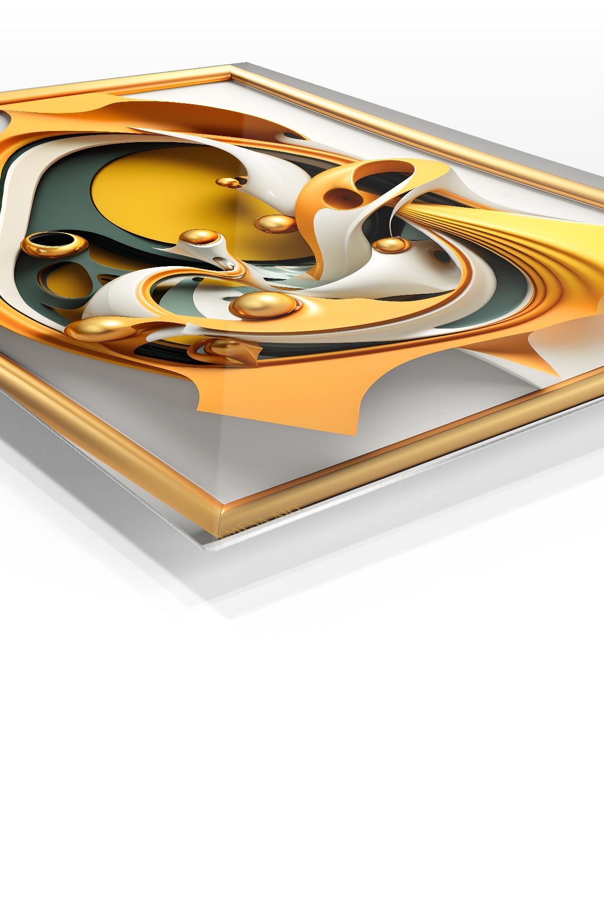 Golden Ribbon Forms metal wall art print, view 2