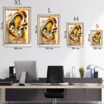 Golden Ribbon Forms metal wall art print, view 6