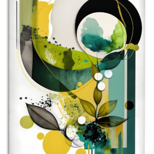 Verdant Orbit Composition metal wall art print