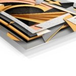 Golden Geometric Eclipse metal wall art print, view 2