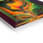 Emerald and Amber Flow metal wall art print, view 2