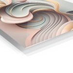 Pastel Orbit Ribbons metal wall art print, view 2