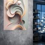 Pastel Orbit Ribbons metal wall art print, view 4