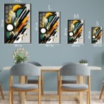 Teal Orbit in Motion metal wall art print, view 6